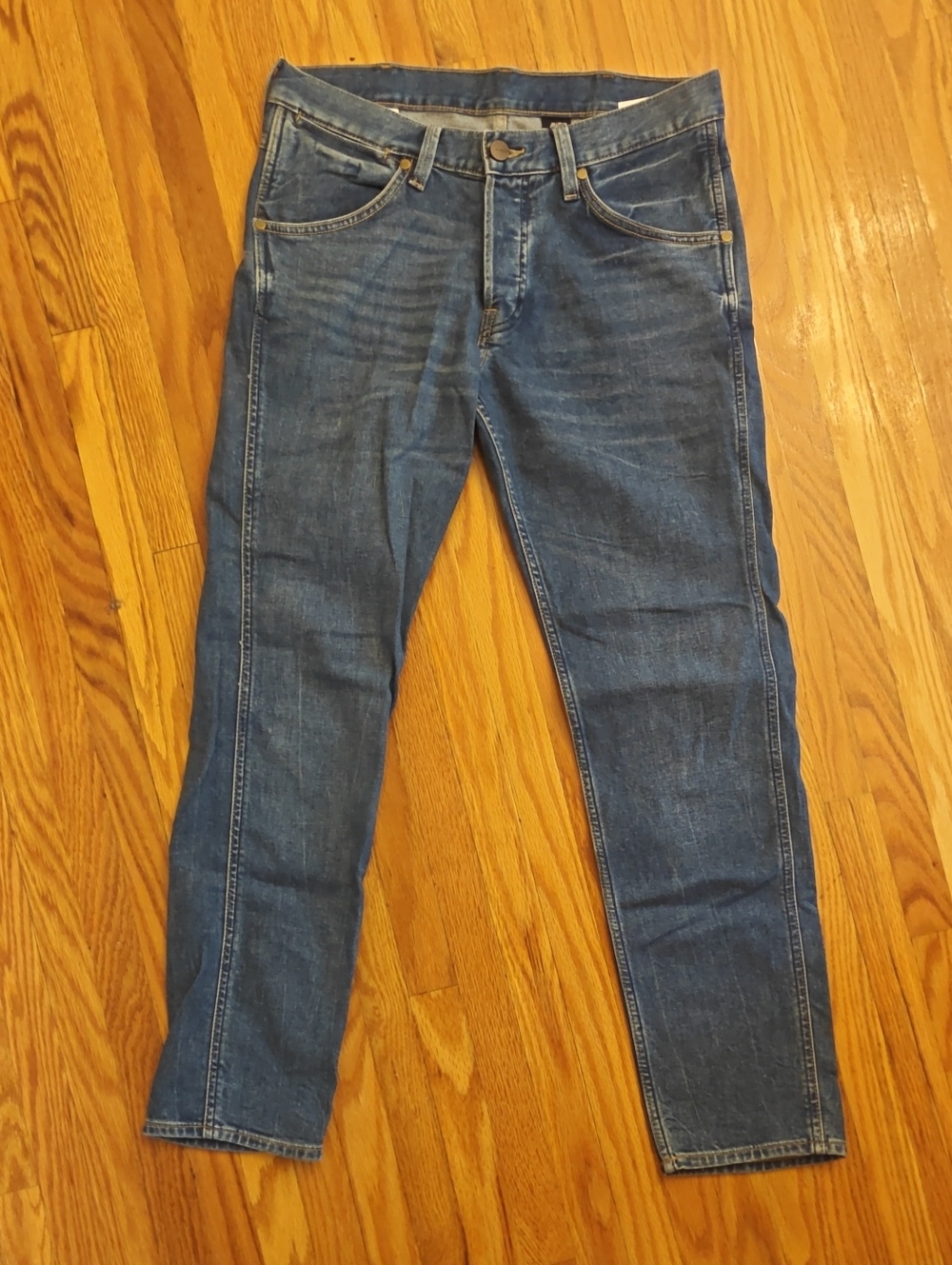 H&M Men's Slim Straight Dark Blue Denim Jeans